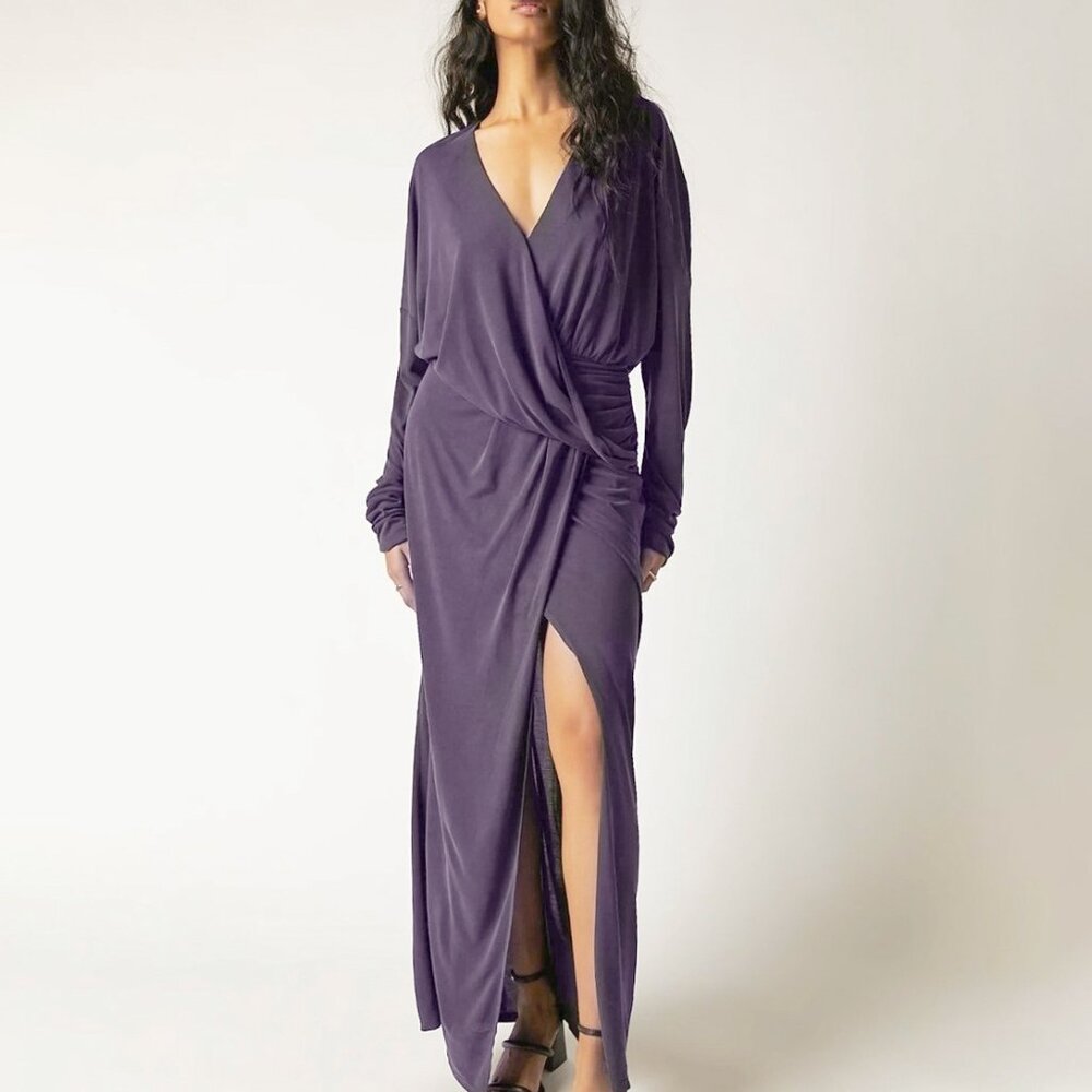 Free People Riley Cupra Wrap Maxi Dress
